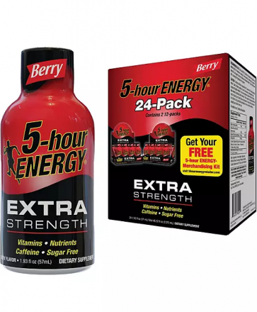 미국 에너지샷 원조 브랜드 /  5-아워 에너지샷 엑스트라 스트렝쓰 대용량 24팩 (5-hour ENERGY Shot, Extra Strength, Berry 24 Pack)