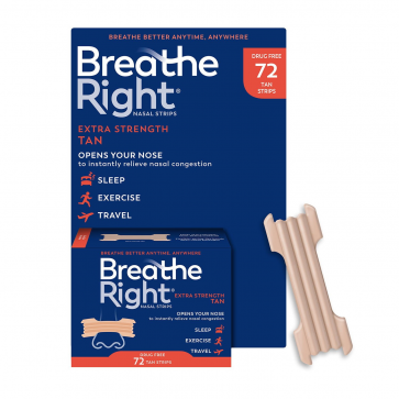 [코골이/코막힘 완화] 브리드라이트 엑스트라 스트랭스 콧등 밴드 (72매 대용량) Breathe Right Extra Strength Nasal Strips