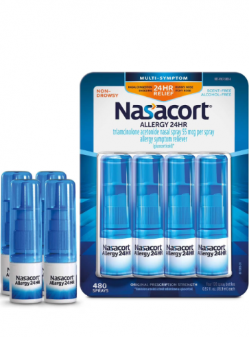 [4팩 세트] 나자코트 24시간 알러지 나잘 스프레이 (Nasacort Allergy 24HR) 120회 분사 x 4개