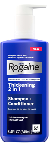 [머리를 감기만 해도] 헤어를 12,000가닥 더 풍성하게 보이게 해주는 / 로게인 샴푸 (Rogaine® Thickening 2 in 1 Shampoo + Conditioner)