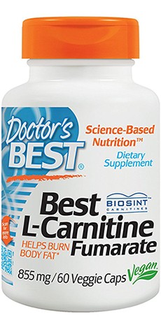 지방을 에너지로 사용하여 지방을 태우는 / 닥터베스트 엘카르니틴(Doctor's Best® Best L-Carnitine Fumarate 60 Capsules) 