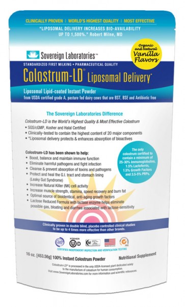 시중에 유명한 초유 제품들보다 4배 효과가 더 뛰어난 / 유기농 콜로스트럼-LD (Sovereign Laboratories Colostrum-LD) 파우더타입