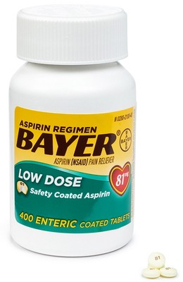 하루 1알로 심장질환을 예방하는 심장보험약 / 바이엘 베이비 아스피린 81mg 400정 대용량 (Aspirin Regimen Bayer 81mg Low Dose 400 Tablets)