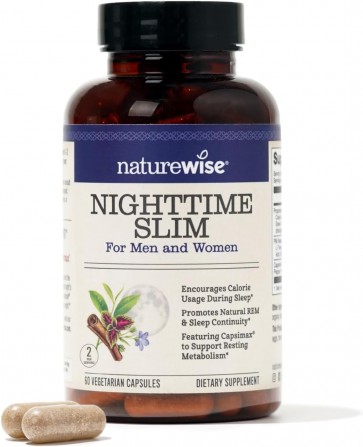 [자면서 살빼는] 네이처와이즈 나이트타임 슬림 - 숙면 & 체지방 연소 서포트 (NatureWise Nighttime Slim 60 Caps)