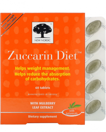 과자+케익+초컬릿 등 군것질 당분 완벽제거/ 멀베리 주카린 다이어트 (New Nordic Zuccarin Diet 60 Tabs)
