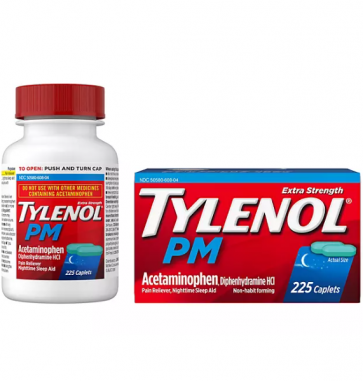 밤에 통증때문에 잠이 안올때 / 타이레놀 PM 대용량 225정(Tylenol® PM Extra Strength 225 Caplets) 