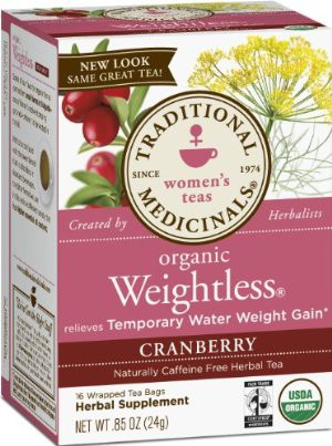 단기간에 물살을 빼주는 / 유기농 다이어트 수분제거티(Organic Weightless Cranberry 16 Tea Bags)