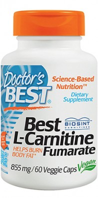 지방을 에너지로 사용하여 지방을 태우는 / 닥터베스트 엘카르니틴(Doctor's Best® Best L-Carnitine Fumarate 60 Capsules) 