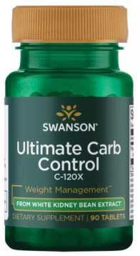 현존 최강 탄수화물 차단제 / 얼티메이트 카브 컨트롤 C-120X (Swanson Ultimate Carb Control C-120X 90 Tablets)