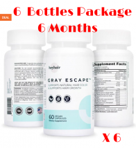 흰머리를 다시 검은머리로 복원시켜주는 / 그레이 이스케이프 X 6병 패키지 (heyhair GRAY ESCAPE 6 Bottles)