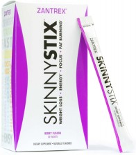 Zantrex SkinnyStix Energy Powder – Increase Energy, Heighten Focus, Boost Mood – 10 Calories – Coffee Bean, Yerba Mate, Cayenne – 30 Count (Pack of 1) Berry Fusion