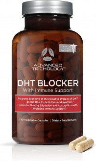 20년동안 연구개발된 미국탈모협회 공인 인증받은 탈모방지 보조제 / DHT 블락커 (ADVANCED TRICHOLOGY® DHT BLOCKER With Immune Support 120 Capsules)