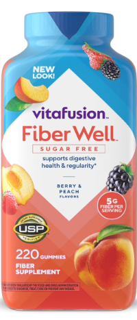 비타퓨전 파이버 웰 무설탕 식이섬유 구미 비타민 대용량 220정 (변비 + 장건강)